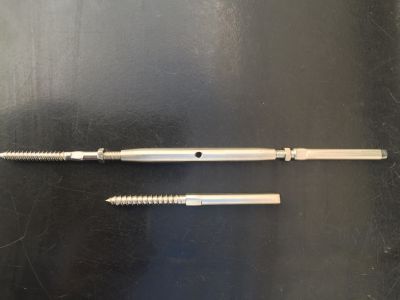 Preswaged rigging lag screw turnbuckle + terminal swage kits