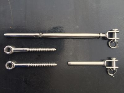 Stainless Steel PreSwaged Wire Kits with Lag Screws.