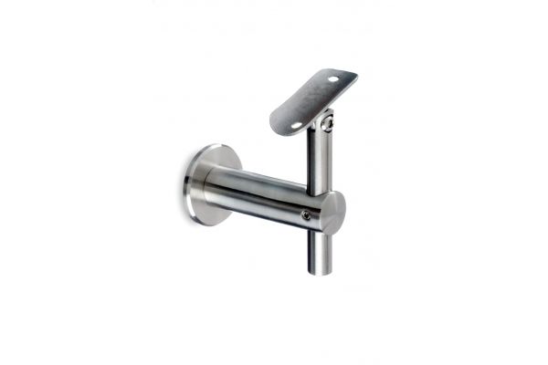 Handrail bracket for round toprail adjustable
