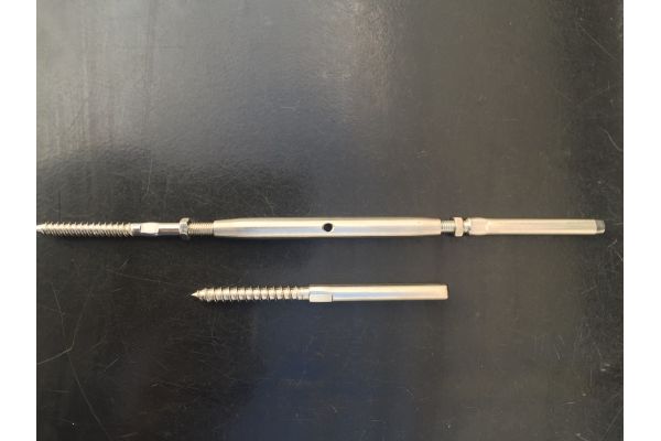 Preswaged rigging lag screw turnbuckle + terminal swage kits