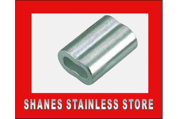 Nickel Plated Ferrule 3.2mm used with Stainless Steel Wire.